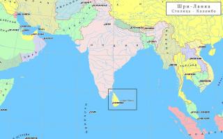 Kur atrodas Šrilanka Kur ir Šrilanka pasaules kartē